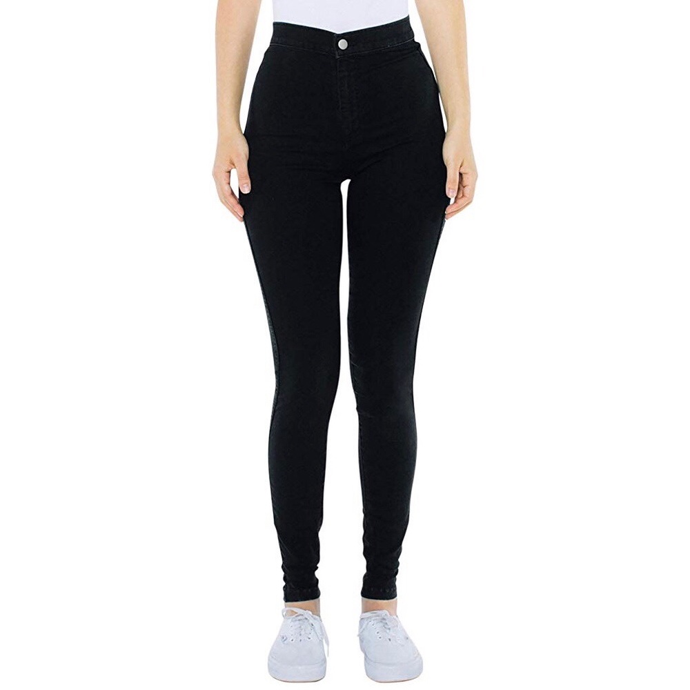American Apparel black high wasted easy jean